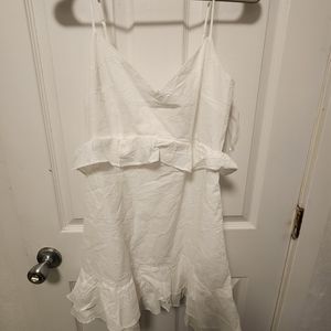 White ruffle dress